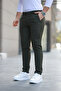 Men's Dark Khaki Quality Flexible Lycra Ankle Length Fabric Trousers
