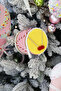 Christmas Ornament Drum Pink Yellow 10 cm
