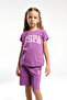 U.S. Polo Assn Girls' Purple Bermuda Set