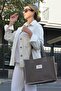 Brown Moyen Waxed Canvas Tote Bag Waxed Canvas Women's Shoulder Bag - 9