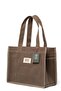 Brown Moyen Waxed Canvas Tote Bag Waxed Canvas Women's Shoulder Bag