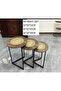 3 Piece Nesting Round Side Table Set, Simple Coffee Tables, Accent Tables with Wood Top - 5