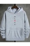Black Printed Oversize Unisex Women/Men Hooded Sweatshirt