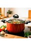 28 cm Deep Non‑Stick Casserole Pot | Tempered Glass Lid with Vent Hole - 3