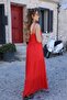 Women's Strapless Maxi Long Dress with Straps - 3