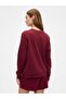 Women's Red Relaxed Logo Sweatshirt - 5