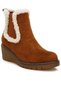 Women Faux Fur Lined Chelsea Boots in Tan - 2