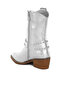 Women Studded Harness Detail Boots in Silver - 3