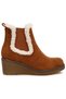 Women Faux Fur Lined Chelsea Boots in Tan