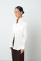 Women's Ecru Color Patterned Gold Button Detailed Shirt - 2