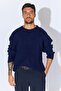 Men's Navy Blue (Trz050) Crew Neck Knitted Sweater