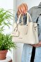 Original Daily Use Suitable Waterproof Women's Shoulder Bag 7010 Cream - 6