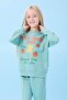 Girl's Cake Printed Seasonal Top and Bottom Set Çağla - 5