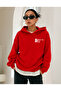 Unisex Red Efech Printed Hooded Sweatshirt - 2