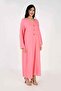 Ladies Jalabiya – Pink Base with V Neck and Tassel Detailing - 6