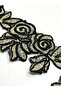 Black Matte Gold Guipure Ribbon / 1 Meter - 3