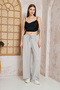 Women's Elastic Waist Tiril Seersucker Fabric Palazzo Pants