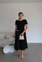 Slim Fit Pearl Detail Midi Length Premium Tweed Dress - 4