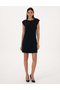 Navy Blue A-Line Knitted Dress 50318173-Vr033