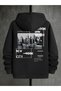 Unisex Brooklyn Bridge Printed Oversize Sweatshirt - 2