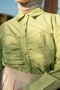 Women's Drawstring Detail Poplin Shirt Green - 6