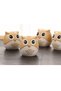 Toothpick Holder, Flippy, Owl Pattern, Multifunctional, 8.3x7.8 cm, Orange - 8