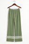 Green High-Quality Stretchy Modal Cotton Fabric Wide-Leg Sweatpants with Pockets - Casual, Comfortable Fit - 5