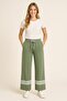 Green High-Quality Stretchy Modal Cotton Fabric Wide-Leg Sweatpants with Pockets - Casual, Comfortable Fit