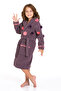 100% Bamboo Girl's Hooded Floral Patterned Dressing Gown / Bathrobe - 2