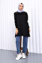 Black Shoulder Stone Cold Yarn Knitwear Tunic - 2