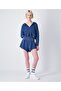 Time Capsule Full Zip Hoodie Sweatshirt Blue Women's Sweatshirt -117689-Bs189 - 3