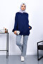 Navy Blue Kangaroo Pocket Modal Sweatshirt - 2