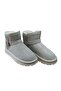 25K432 Women's Silvery Buckle Detailed Slim - on Plush Boots