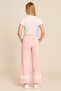 Pink High-Quality Stretchy Modal Cotton Fabric Wide-Leg Sweatpants with Pockets - Casual, Comfortable Fit - 3