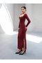 Women's Sandy Maxi Dress with Bust Glops and Slit Detail - 7