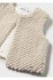 Winter Baby Girl Furry Vest - Beige - 3