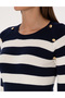 Navy Blue Slim Fit Button Detailed Sweater 50310972-Vr033 - 7