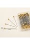 50 Pieces Glass Headed Bulk Needles Gold Yellow Turban Scarf Headscarf Shawl Wedding Nikah Engagement Henna Circumcision Accessories