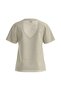 Women's Comfortable Fit V-Neck Cotton Short Sleeve Beige T-Shirt - 2