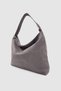 Anros Suede Fabric Soft Textured Large Size Hand, Arm and Shoulder Bag Gray - 2