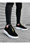 BA0310 BOA Thick Suede High Sole Zippered Black and White Men's Shoes - 2
