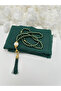 Emerald Green Gift Transparent Bag with Flared Cover and Prayer Beads Set (Hajj - Umrah - Mevlid - Bohça) - 2