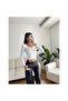 Women's U Neck Diving Fabric Crop Blouse - 3