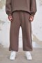 Light Brown Cozy Basic Leg Rubber Oversize Tracksuit