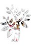 ملصقات حائط عاكسة من تصميم - Elegant Silver Tree Design (40 × 48 سم)
