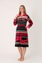 Women's Cotton Blend Velvet Zipper Dress - Fuchsia 1663 - 4