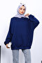 Navy Blue Kangaroo Pocket Modal Sweatshirt - 3