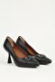 Black Women's Heeled Shoes Pc-55129 - 2