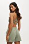 Mint Green Cotton Women's Shorts Sh287 - 5