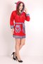 Women's Hooded Embroidered Zippered Bamboo Short Dressing Gown - 2